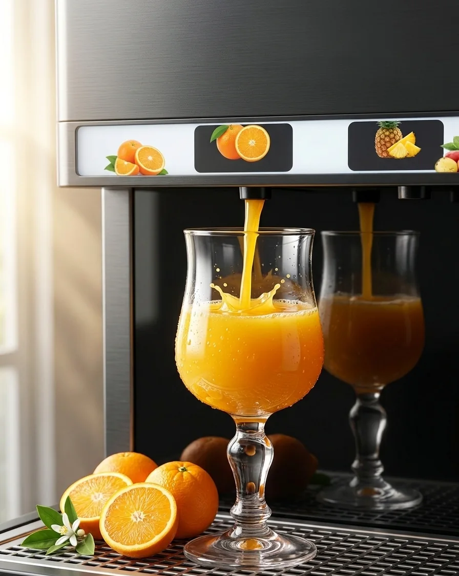 Illustration — jus d'orange servi au verre